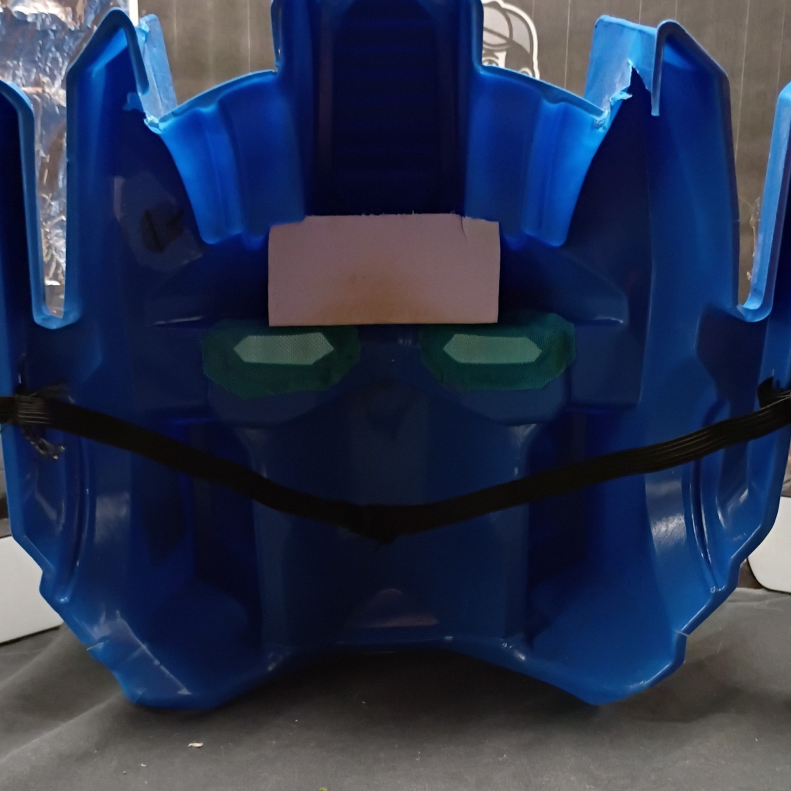 Transformers Adjustable Blue Gray Helmet Mask Pla… - image 6