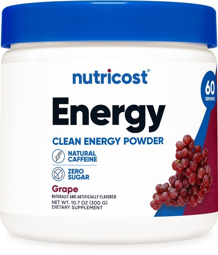 Nutricost Energy Drink Powder Grape 60 SERV | Pre Workout Supplement