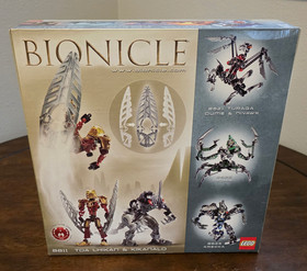 Lego Bionicle Metru Nui Toa Lhikan and Kikanalo 8811 - Rare Brand New Sealed Box