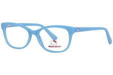 Hello Kitty HK365-2 Eyeglasses Youth Girl's Crystal Blue Full Rim Cat Eye 48mm