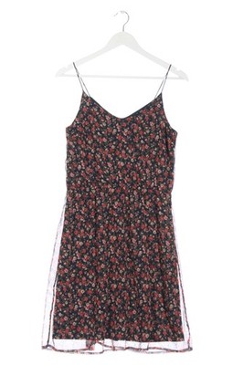 VERO MODA Trägerkleid Damen Kleid Gr. DE 38 rot-creme-schwarz Casual-Look