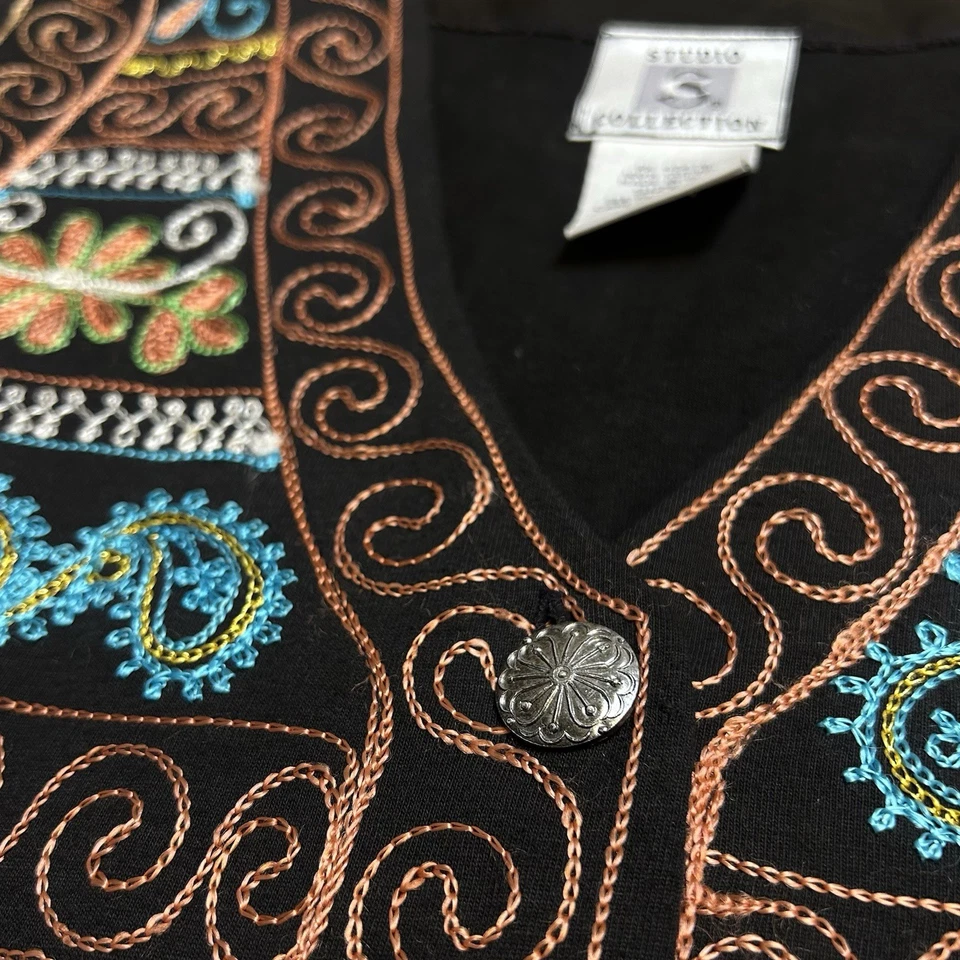 90s Fairycore Whimsigoth Boho Festival Vest Top Women’s 36-40 Inch Bust - Image 3 of 4