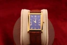 ⌚✨ Vintage Seiko Slim Quartz Gentlemen's Blue Dial ,Light Brown Dress Watch
