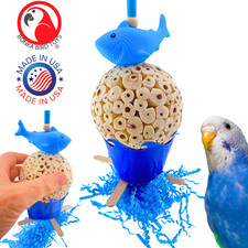 Bonka Bird Toys 2605 Sola Shark Chew Shred Forage Parrot Cage Toy
