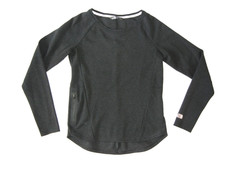 THE NORTH FACE Gray/Pink Logo CREWNECK SWEATSHIRT Long Sleeve Hike Gear Women M