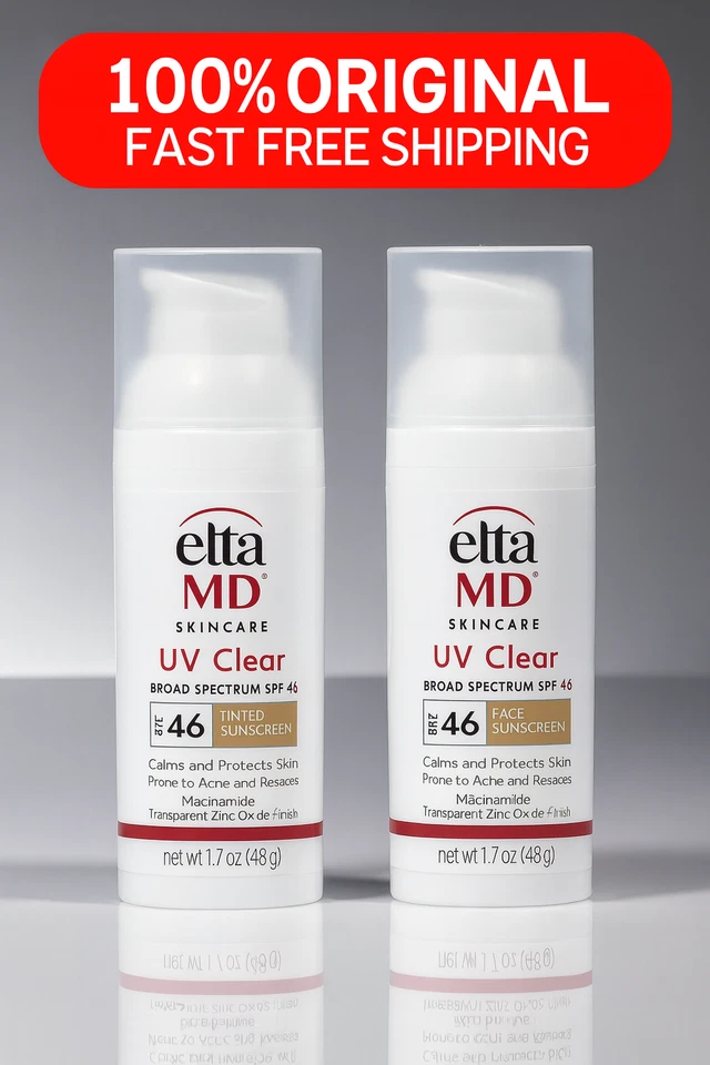 Paquete de 2 protectores solares faciales transparentes de amplio espectro Elta MD UV FPS 46 1,7 oz EXP 03/27 Foto 2 de 2