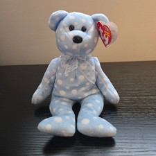 Vintage 2003 TY 10 Year Anniversary Beanie Babies Bubbly the Bear Plush Toy