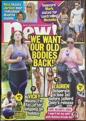 NEW! Magazine April 24 2017 Issue 721 Vicky Lauren Pete&Jordan Mark&Michelle