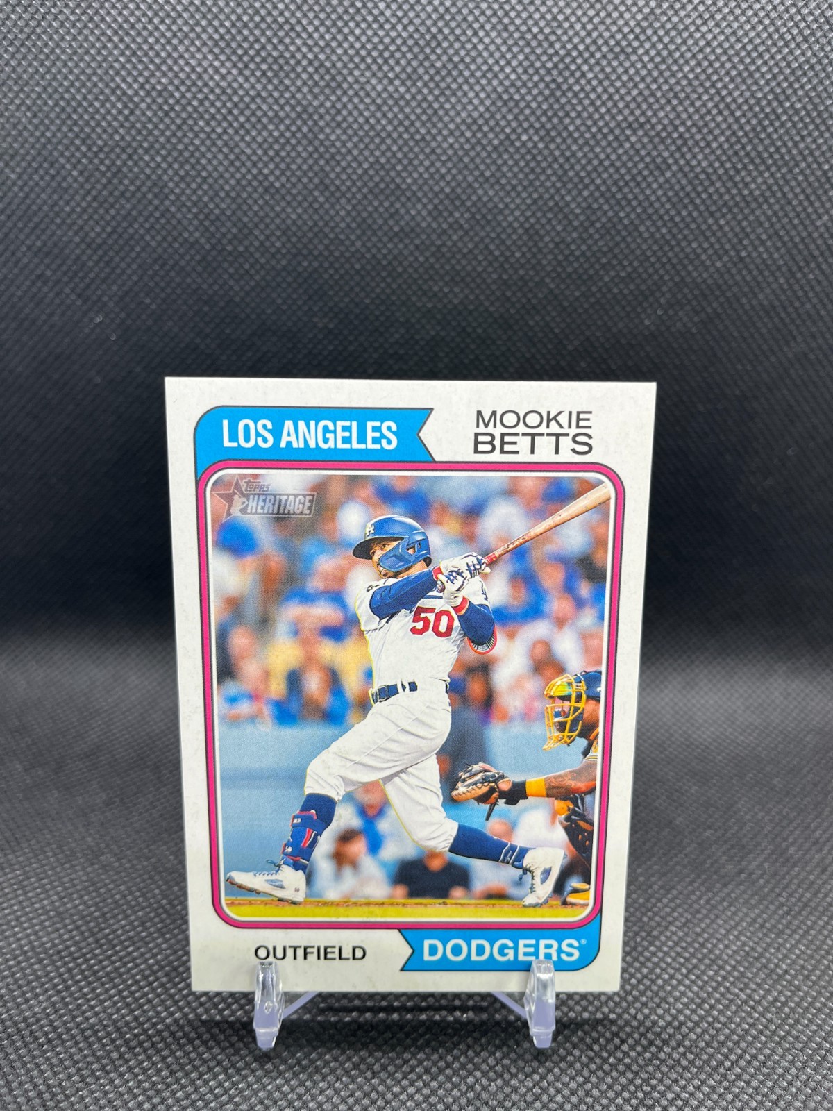 Mookie Betts 2023 Topps Heritage #315 Position Name Swap SP Dodgers