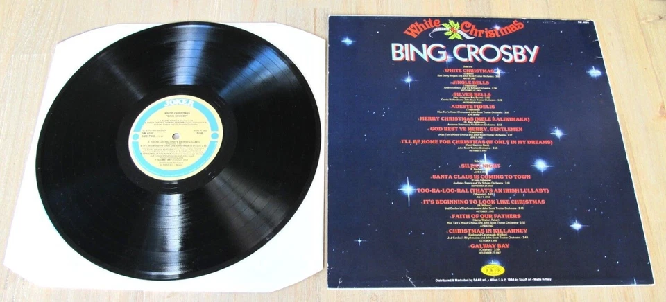 LP - Bing Crosby "WHITE CHRISTMAS" Italy Press 1984, Joker - Bild 2 von 2