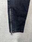Guess Skinny Black Denim & Faux Leather Patch Moto Jeans  Distressed Women’s 26 — photo 4