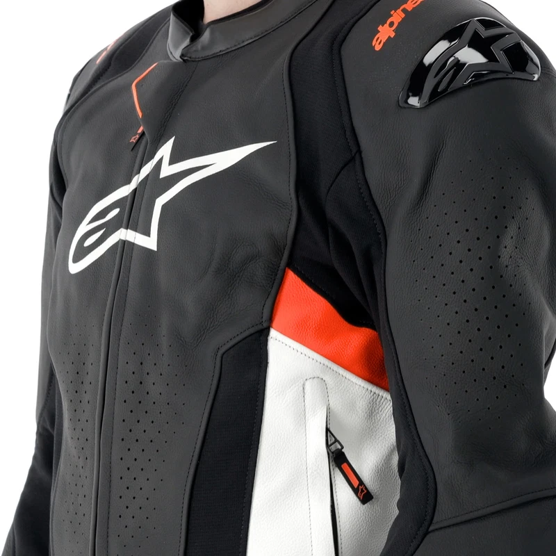 Alpinestars Missile V3 Leather Black White Red Fluo, photo 6 of 14