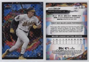 2024 Topps Finest Rare Blue Checkerboard Refractor /49 Zack Gelof #284 Rookie RC