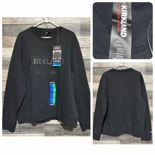Kirkland Signature Sweatshirt Men s L Black Fleece Pullover Crew Neck