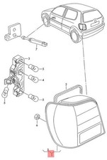 Luz trasera genuina VW Polo Derby Vento-IND 6N1 con luz antiniebla 6N0945095B
