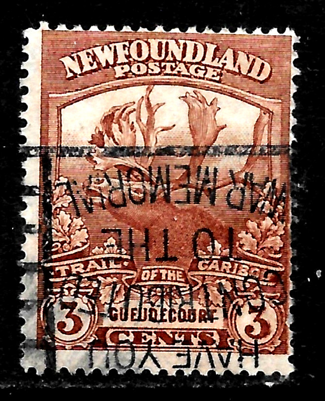 HICK GIRL-OLD  USED NEWFOUNDLAND SC#117   CARIBOU       X3849