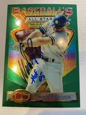 1993 Topps Finest #90 Jumbo Box Topper loader wade boggs signed auto autographed