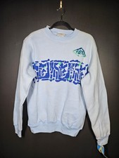 Vintage Hobie Sweatshirt 90s Surf Skate Pastel Blue Graphic Crewneck M NWT Rare