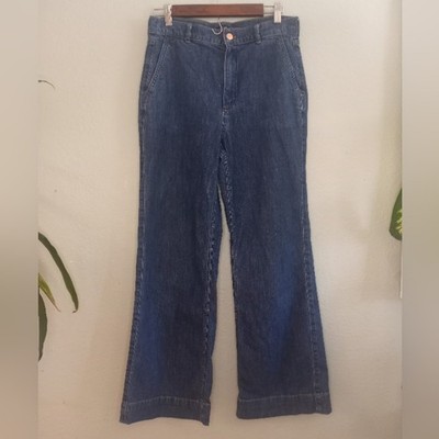 J Crew Wide Leg Preppy Bohemian Loose Trouser Jean