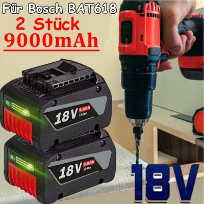 2 Stück Für Bosch BAT609 BAT618 GSR GSB GDR GBH GKS 18V-LI 9Ah 18V Li-ion Akku