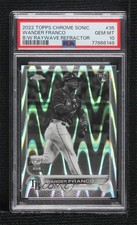 2022 Topps Chrome Sonic Black & White RayWave Refractor Wander Franco PSA 10 uk2