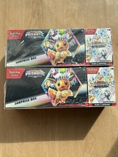 Lot Of 2 Sam’s Club Pokémon Prismatic Evolutions Surprise Boxe & Booster Bundle