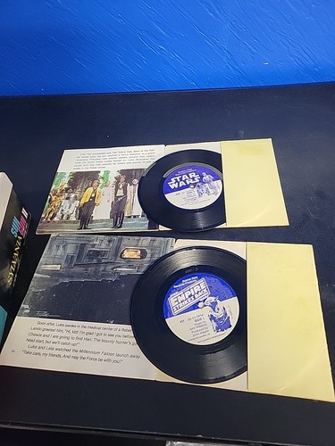 STAR WARS Original Story Book Lot Read Along Records 33 RPM 1979-1983 460 451 - Foto 3 di 4