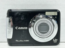 Canon PowerShot A480 10 MP 3.3x Optical Zoom Compact Digital Camera No Batteries