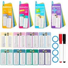 60Pack Multi Math Flash Cards, Addition Subtraction Multiplication Division F...