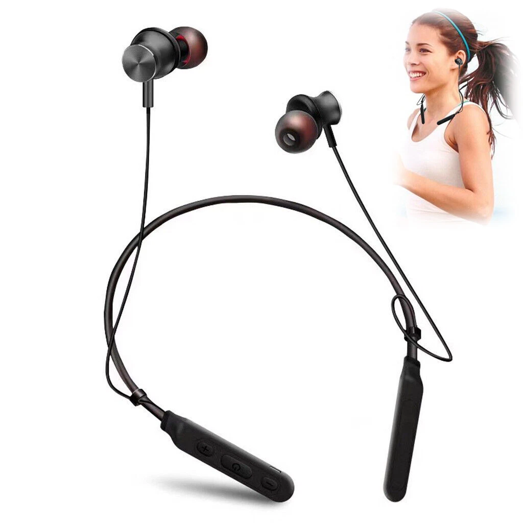 Écouteurs Bluetooth sport sans fil à tour de cou pour smartphones_voghion.com