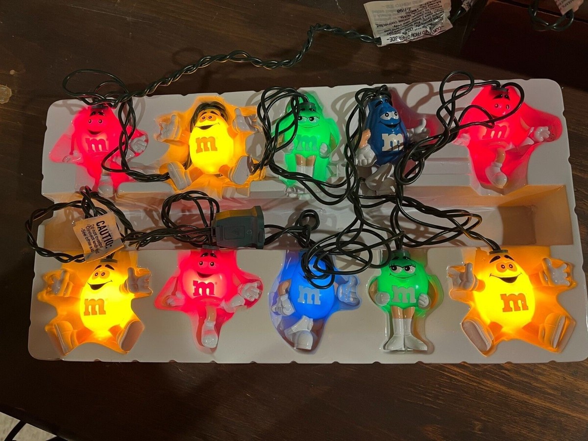M&M Happy Lights 10 String Christmas Holiday Decor Multi Color