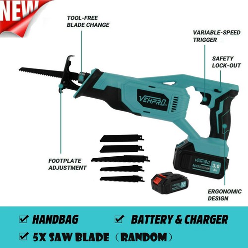 Cordless Reciprocating Saw 5 Blades 