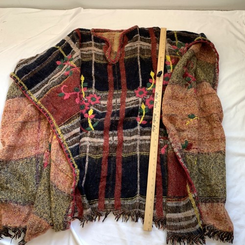 Anthropologie Aszakka bestickt Perlen Wollmischung Poncho Cape Pullover S M L XL - Bild 5 von 13