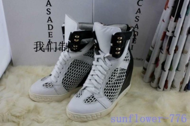 mesh hollow out platform wedge sandals