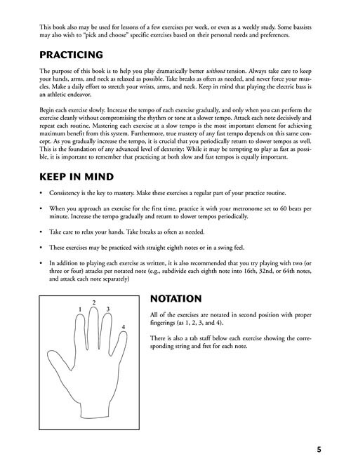 Dexterity Exercises for the Electric Bass