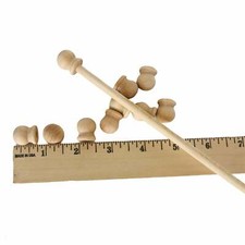10- 3/4" T Wood Finials Jar Tops Wood Finials Small Finials Curtain Ends Rods
