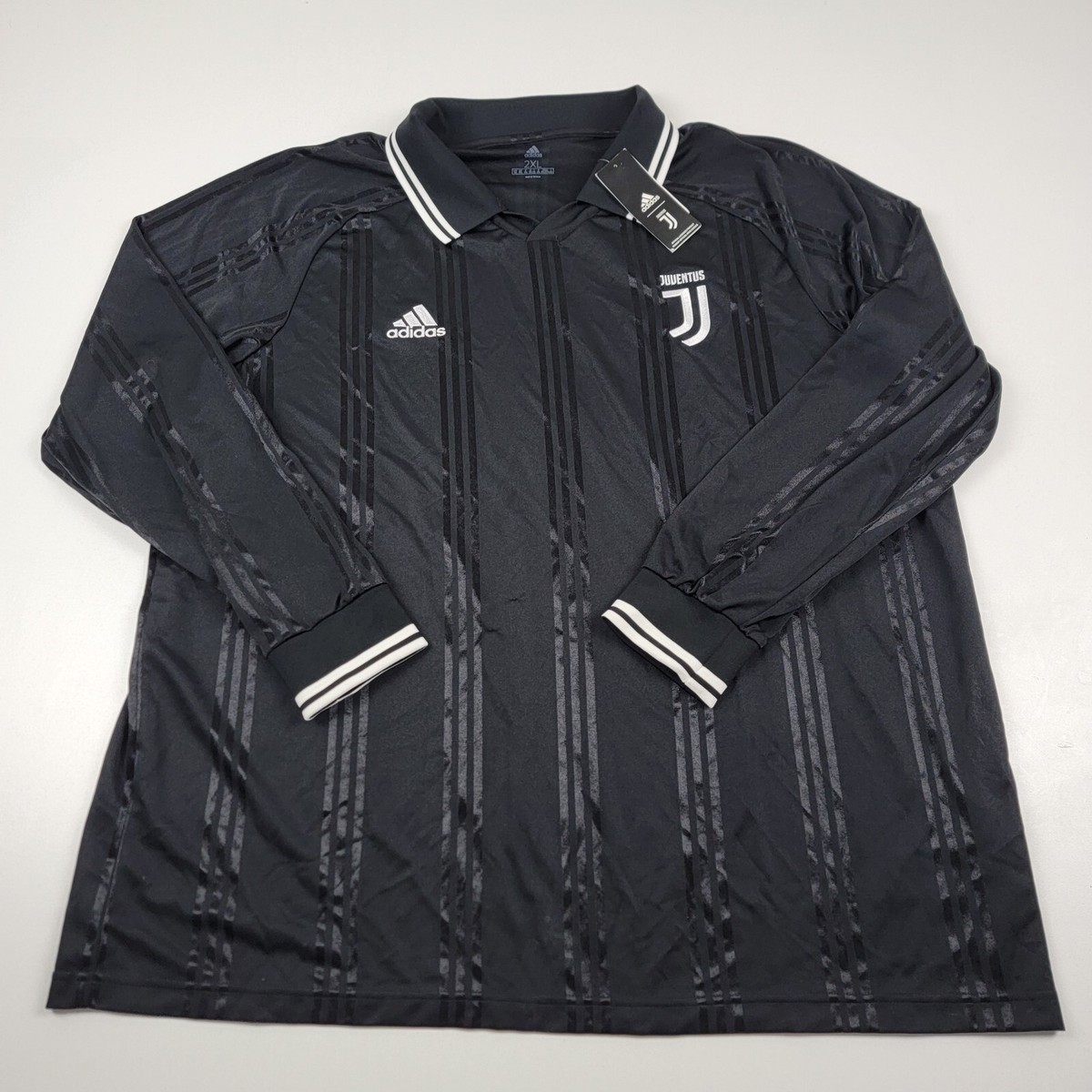 Adidas Juventus Juve Icons Teel Long-Sleeve Soccer Jersey Adidas Juventus Juve Icons Teel Long-Sleeve Soccer Jersey