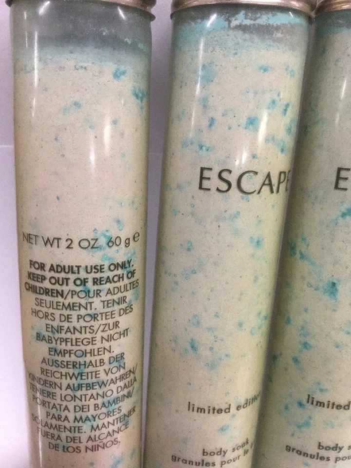 2 X Escape por Calvin Klein Body Soak para mujer 2 oz/EA NUEVO. Foto 2 de 2