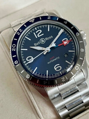 Bell & Ross - Gmt Blue Automatic Qaboos Vintage Limited Edition - Ref. BRV2-93