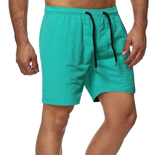 Herren Freizeit Lose Shorts Taschen Kordelzug Einfarbig Strand Basic Shorts - Bild 55 von 64