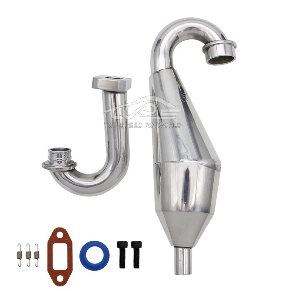 Aluminum Exhaust Pipe Kit In US For 1/5 HPI RV KM Baja 5B SS 5T 5SC TRUCK RC CAR - Image 3 of 4