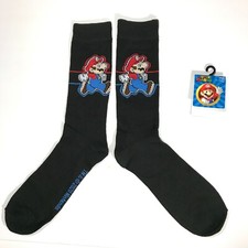 SUPER MARIO SOCKS black red white blue nintendo video game retro ADULT men/women