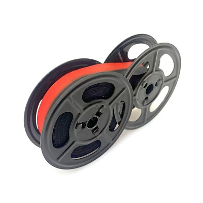 Black / Red Ribbon on METAL SPOOLS for Olivetti Typewriter Portable Lettera 32