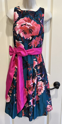Eliza J Floral Fit Flare Dress Size