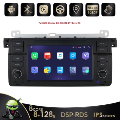 Android12 8+128G Carplay Autoradio GPS RDS WiFi Für BMW 3er E46 M3 Rover 75 MGZT