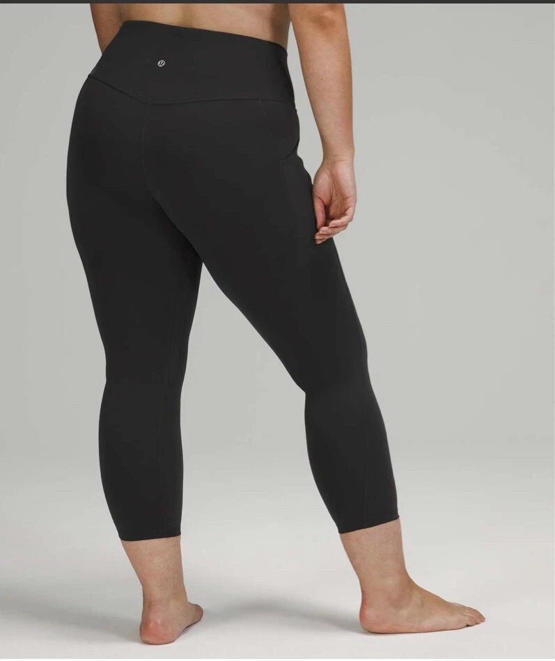 💕New Lululemon Align HR Crop 23 Size 4 Graphite Grey Nulu Pockets  Gorgeous NWT