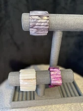 Lot Of 3 Beautiful Shell Bracelets See Pictures For Details