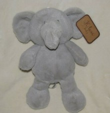 Kellytoy Kellybaby Kelly Toy Baby K Luxe Stuffed Plush Gray Elephant Rattle NEW