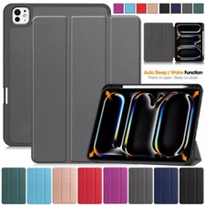 For iPad Pro 13" 11" M4 Air 13" 11" M3 2025 Slim Leather Smart Cover Stand Case