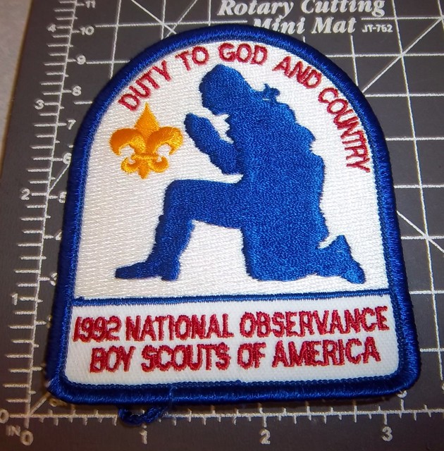 Boy Scouts of America, 1992 duty to God & Country, NEW Embroidered